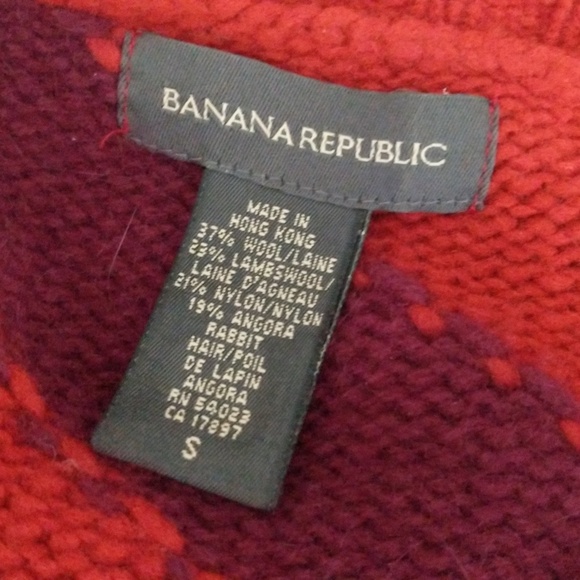 Banana Republic Sweater S Red Purple Wool - Picture 7 of 8